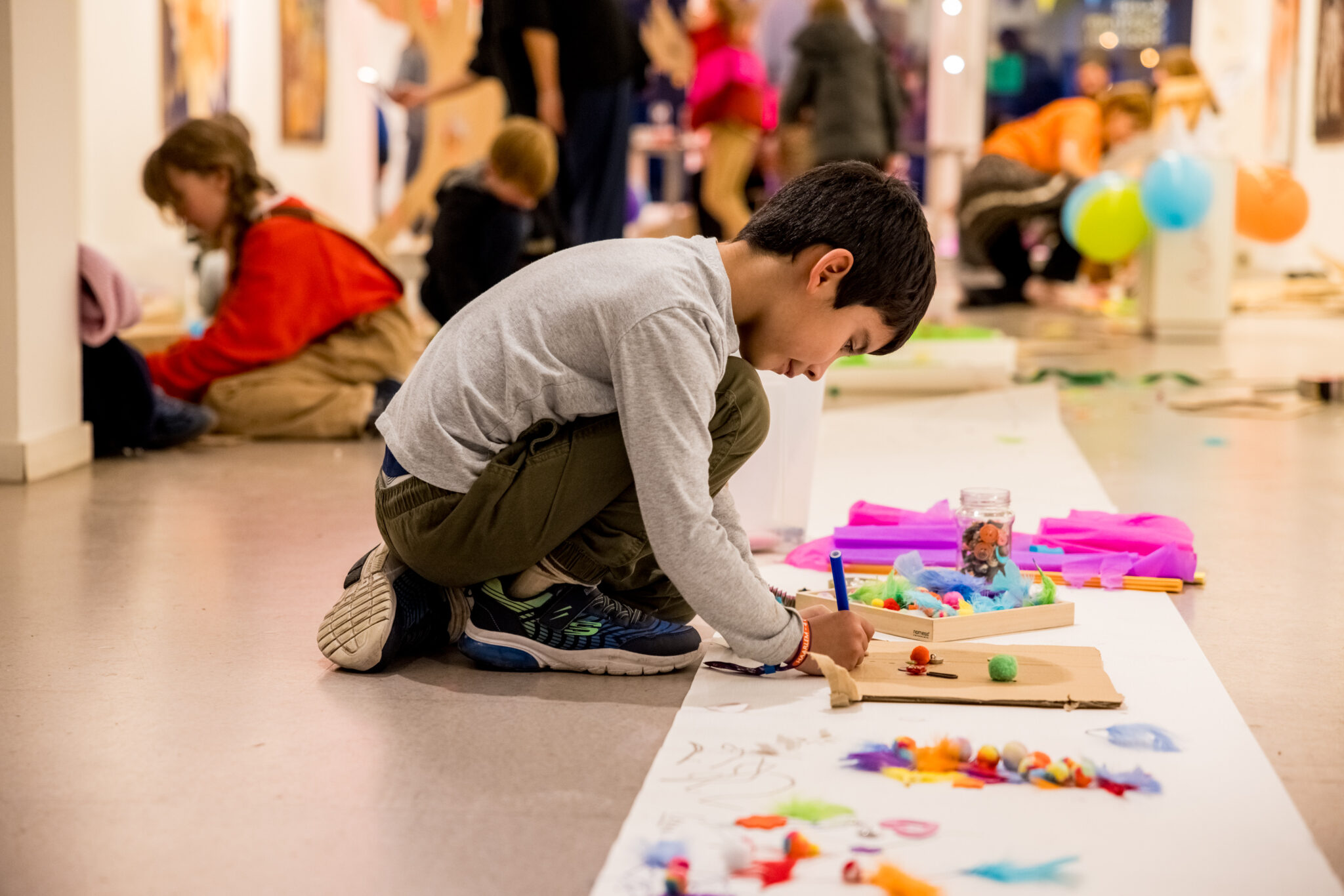 Kids enjoying museum activities