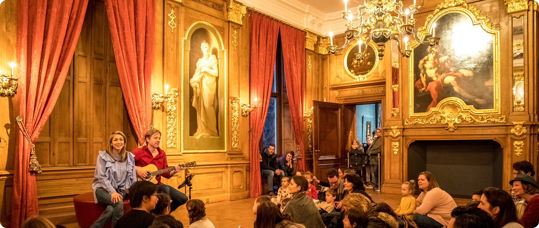 Kids enjoying museum activities